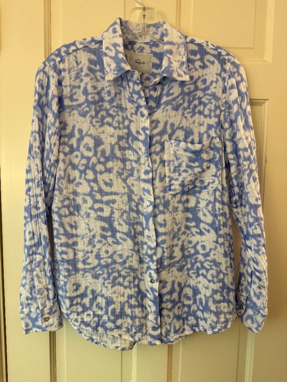 NEW! RAILS Ellis Blue Diffused Cheetah Print Size Small